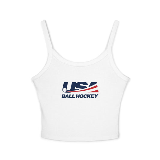 USA Ball Hockey Women's Spaghetti Strap Tank Top - Logo