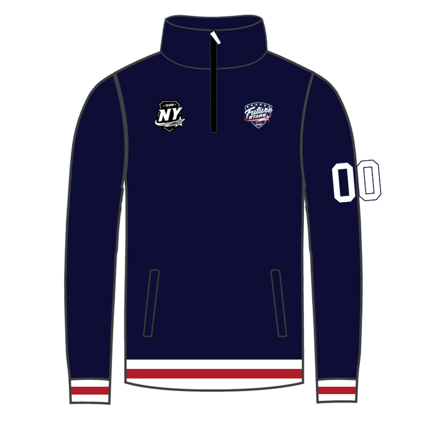 Future Stars Customizable 1/4 Zip Pullover - NY Emblem