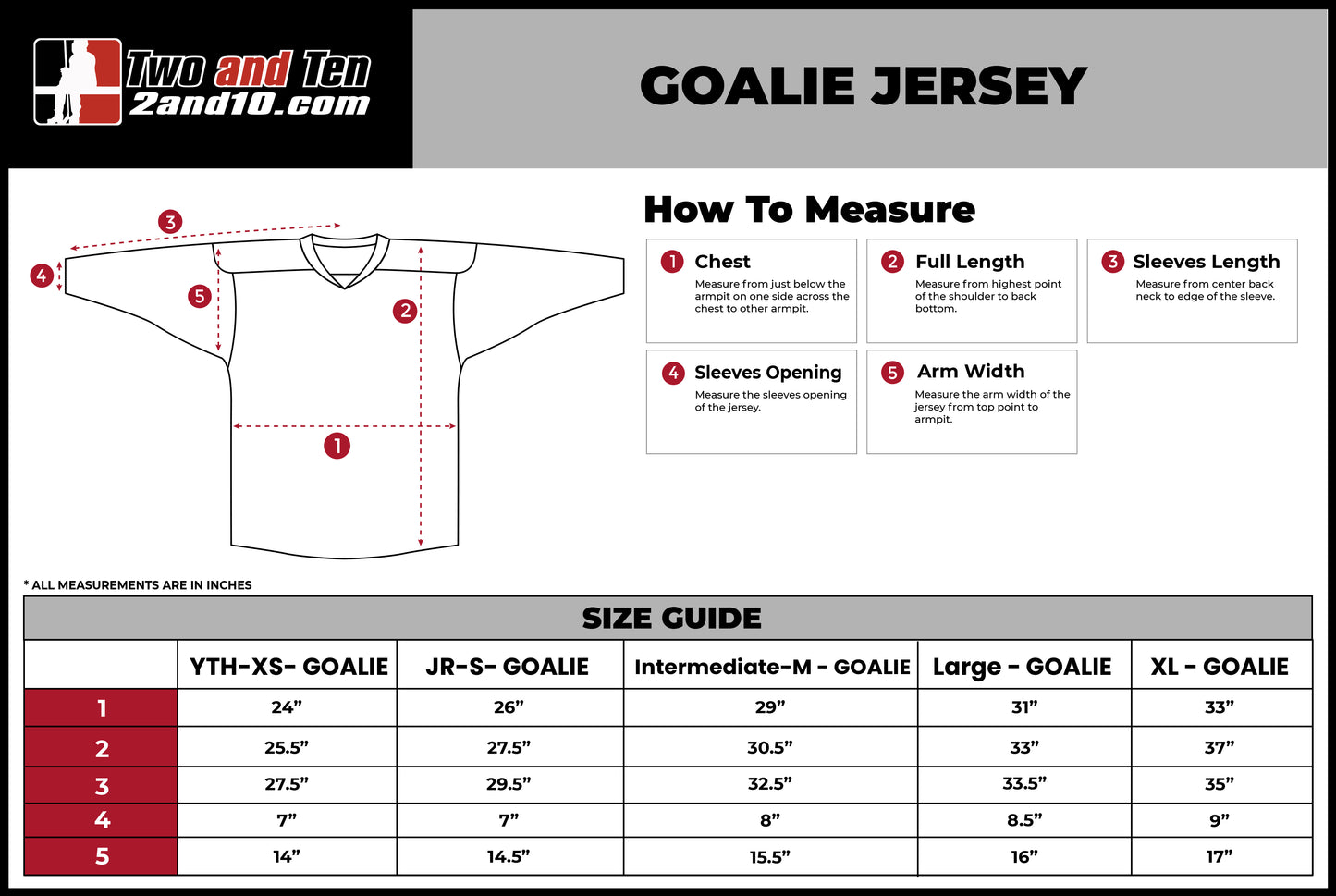 U16/U23 National Team Goalie Jersey (2 color options)