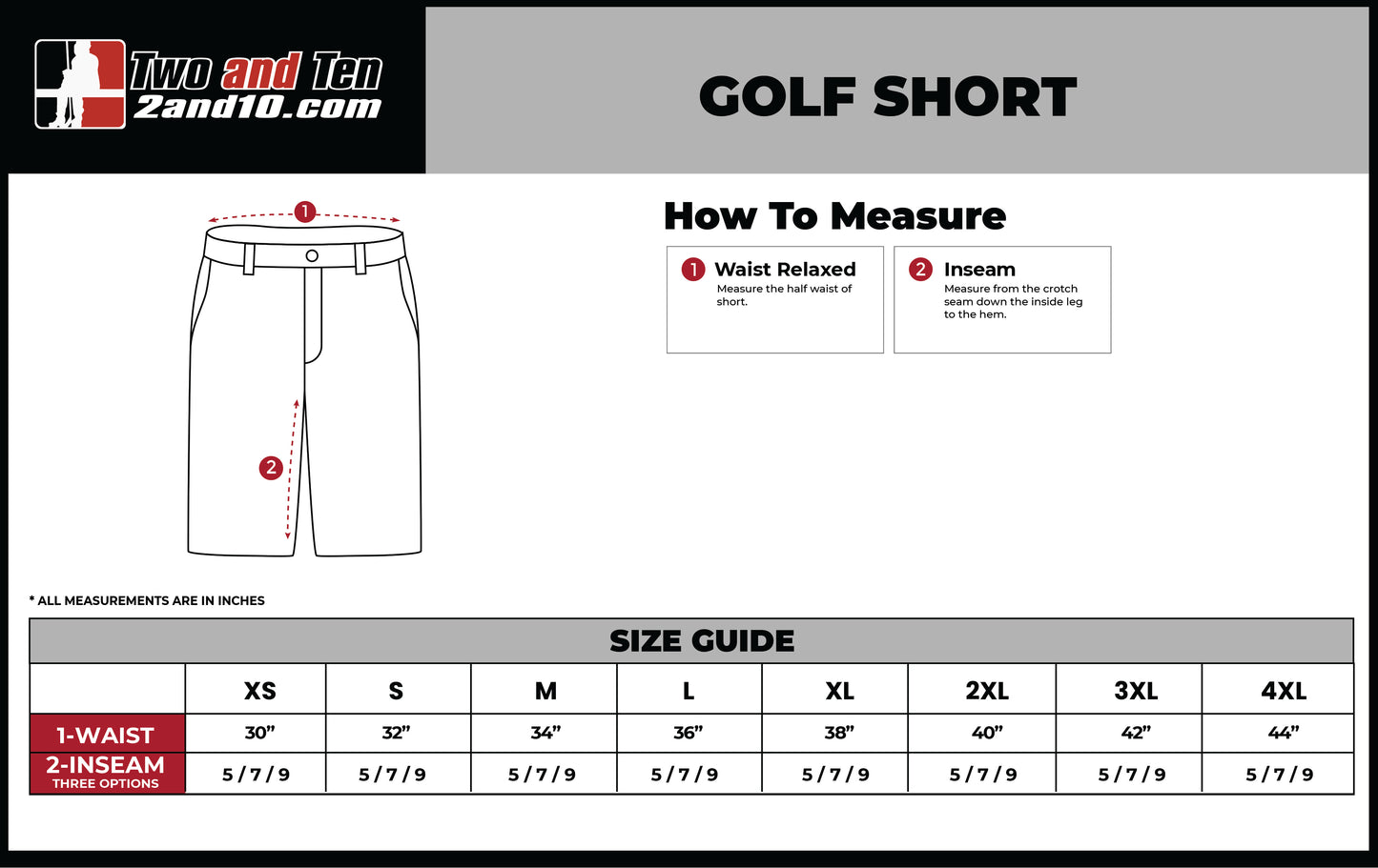 2026 USABH Logo "Golf Style" Shorts (5 color options)