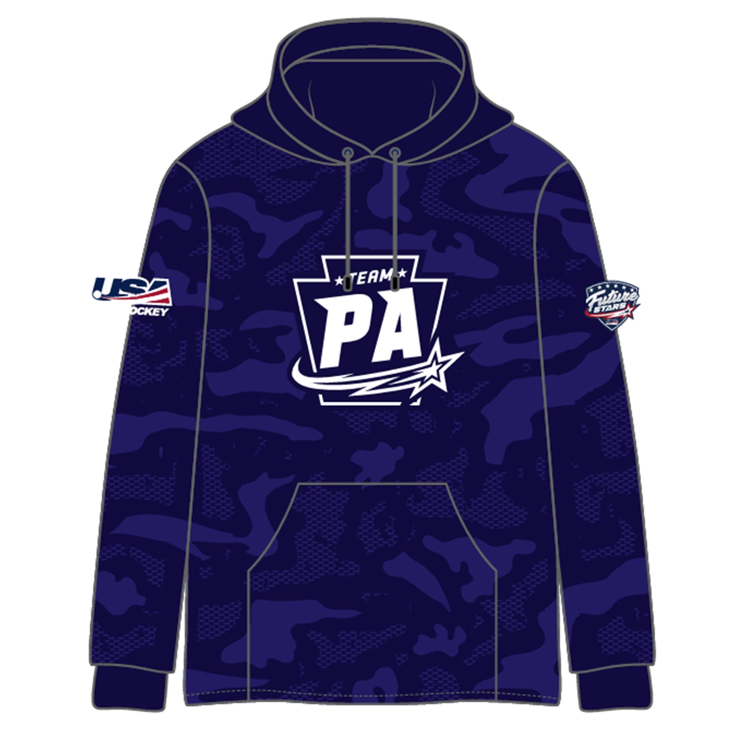 PA Future Stars Blue Camo Hoodie