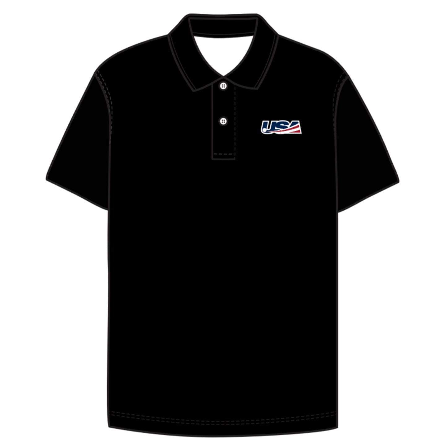 USABH Black Polo (Full color logo)