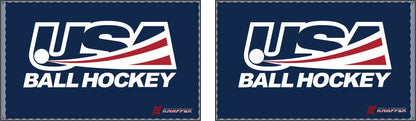 USA Ball Hockey Double Sided Flag (Horizontal Orientation, 36"x60", grommet attachment)