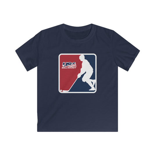 USA Ball Hockey Kids Softstyle Tee - Silhouette