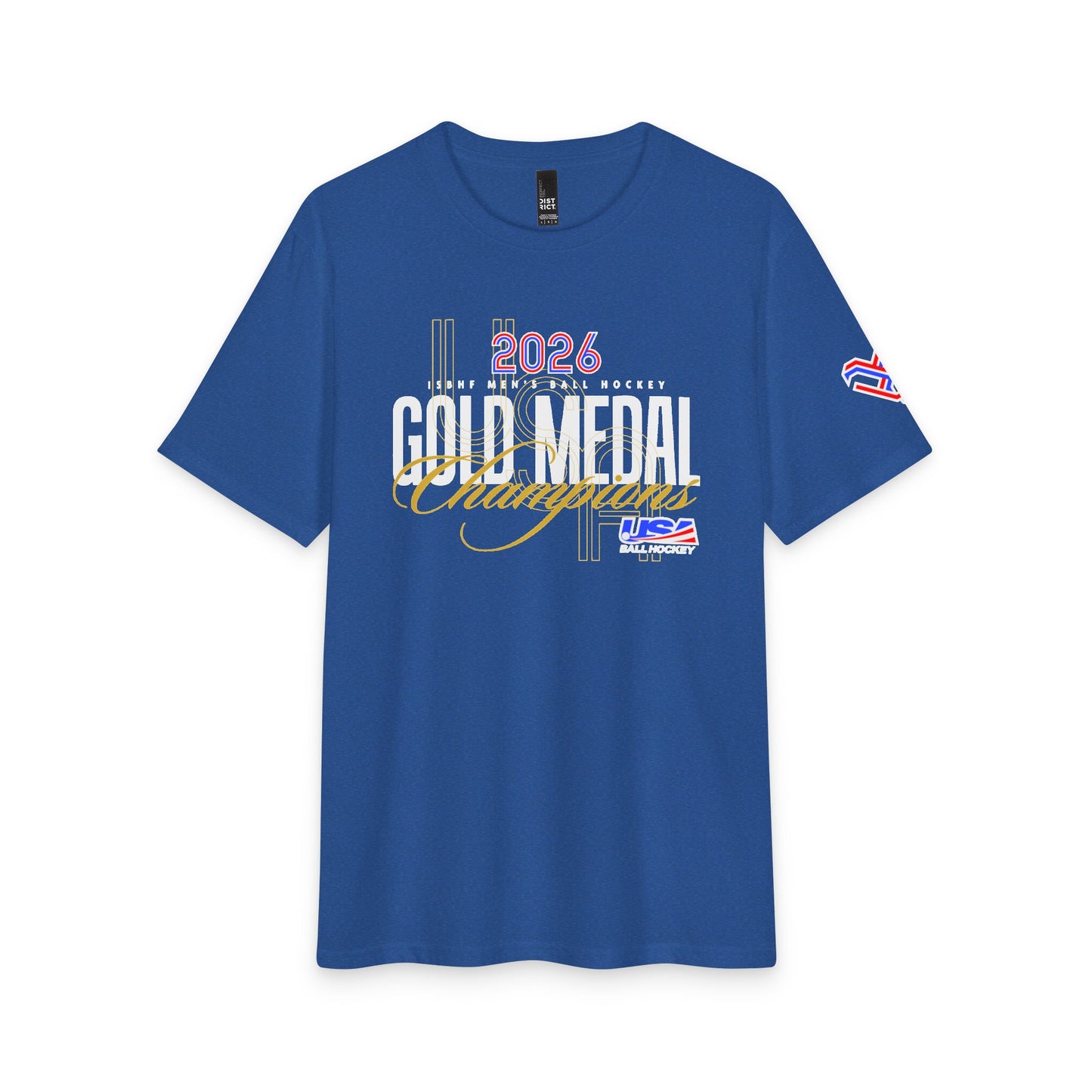 2026 ISBHF Men's Ball Hockey Gold Medal Champions Tri-blend Tee