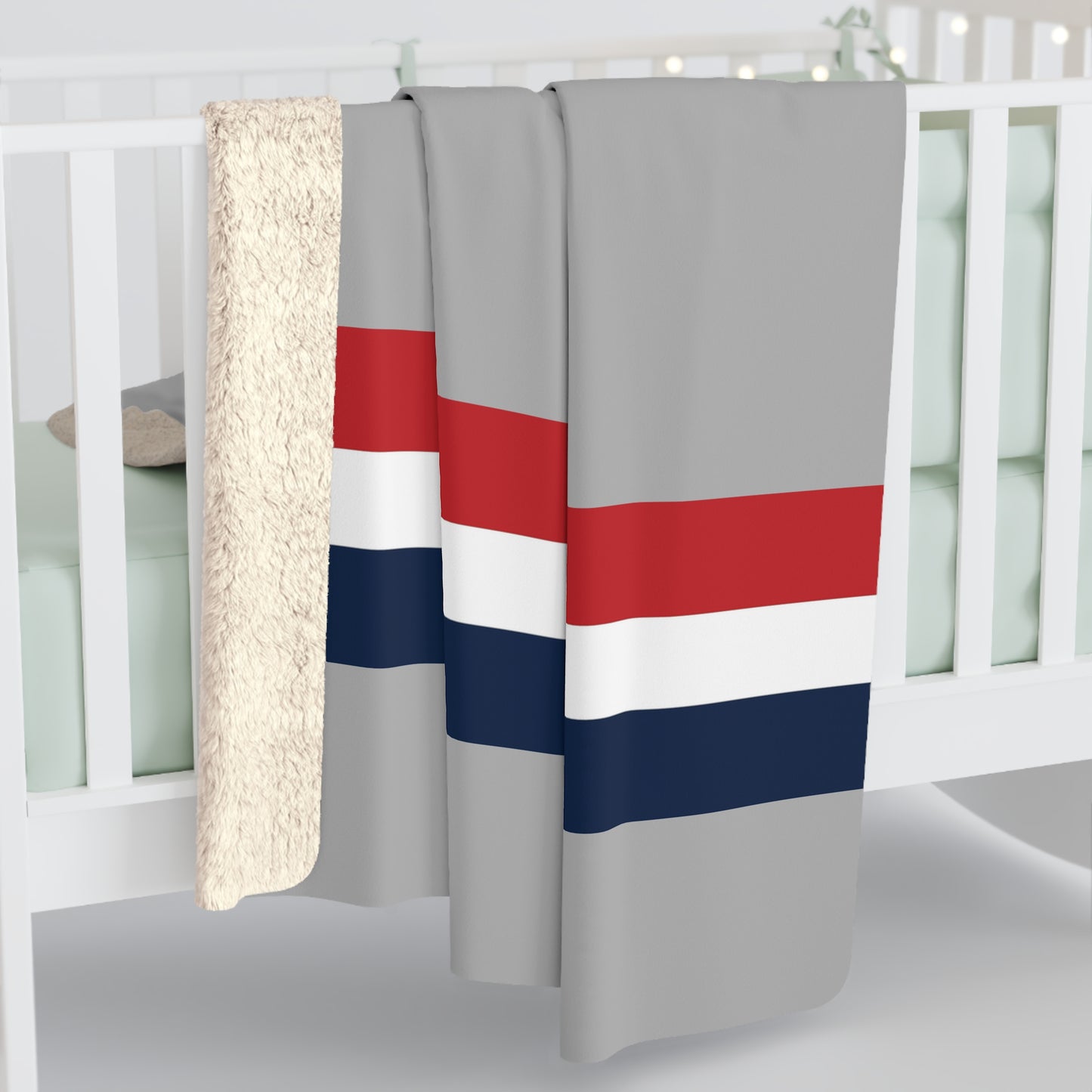 Sherpa Fleece Blanket USABH NEW