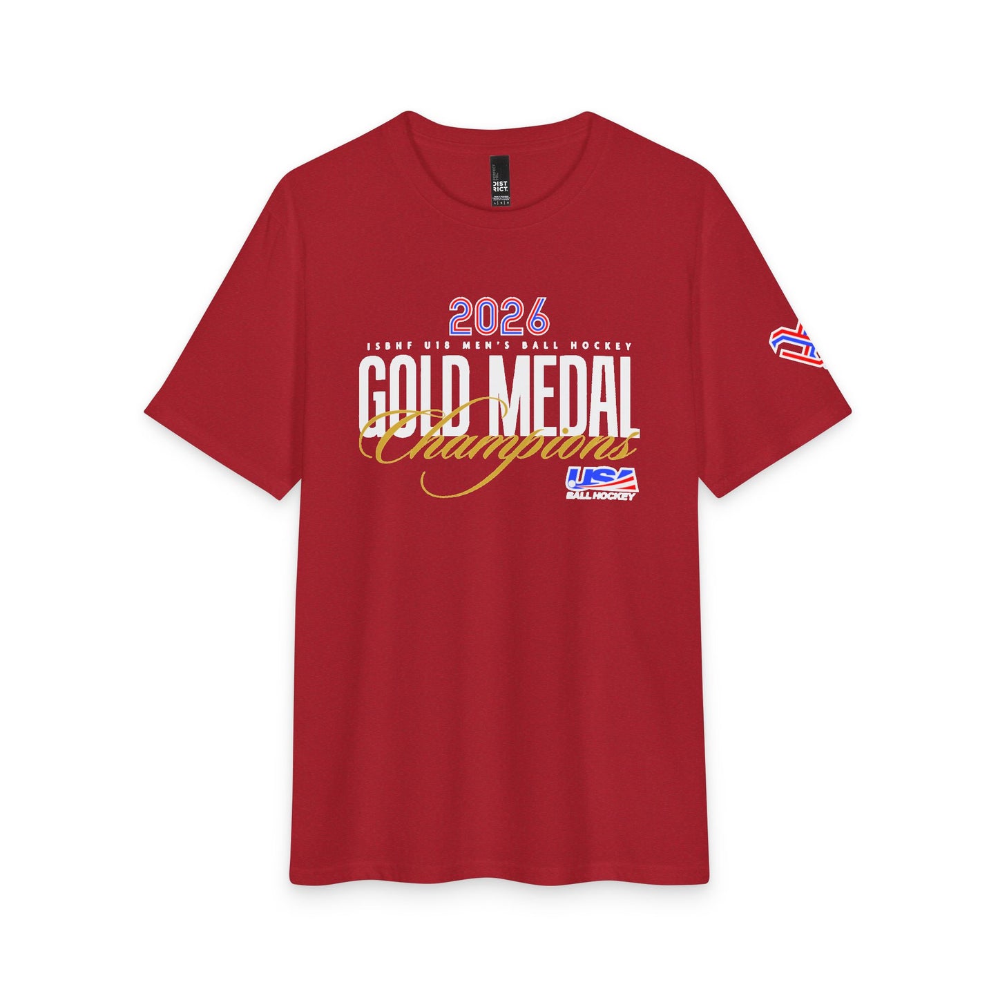 2026 ISBHF U18 Men's Ball Hockey Gold Medal Champions Tri-blend Tee