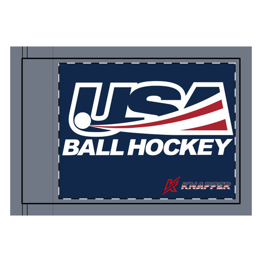 USA Ball Hockey Double-Sided Flag (Horizontal Orientation, 3 sizes)