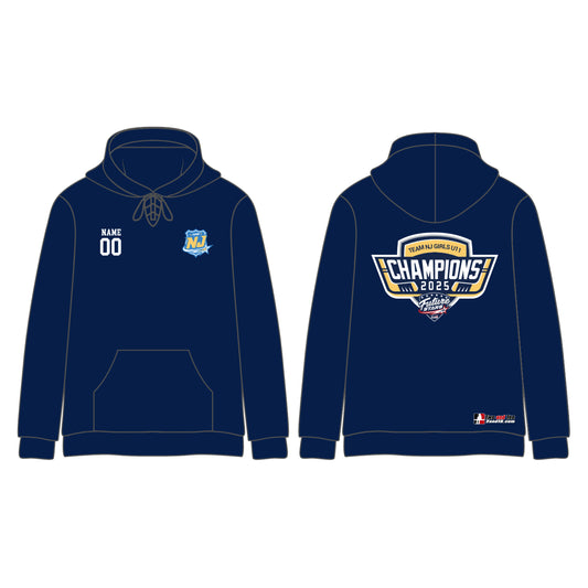 NJ FS Gold Medal Champs Stitched Hoodie - U11 Girls