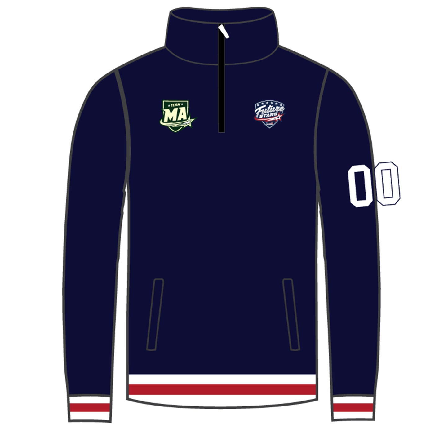 Future Stars Customizable 1/4 Zip Pullover -MA Emblem