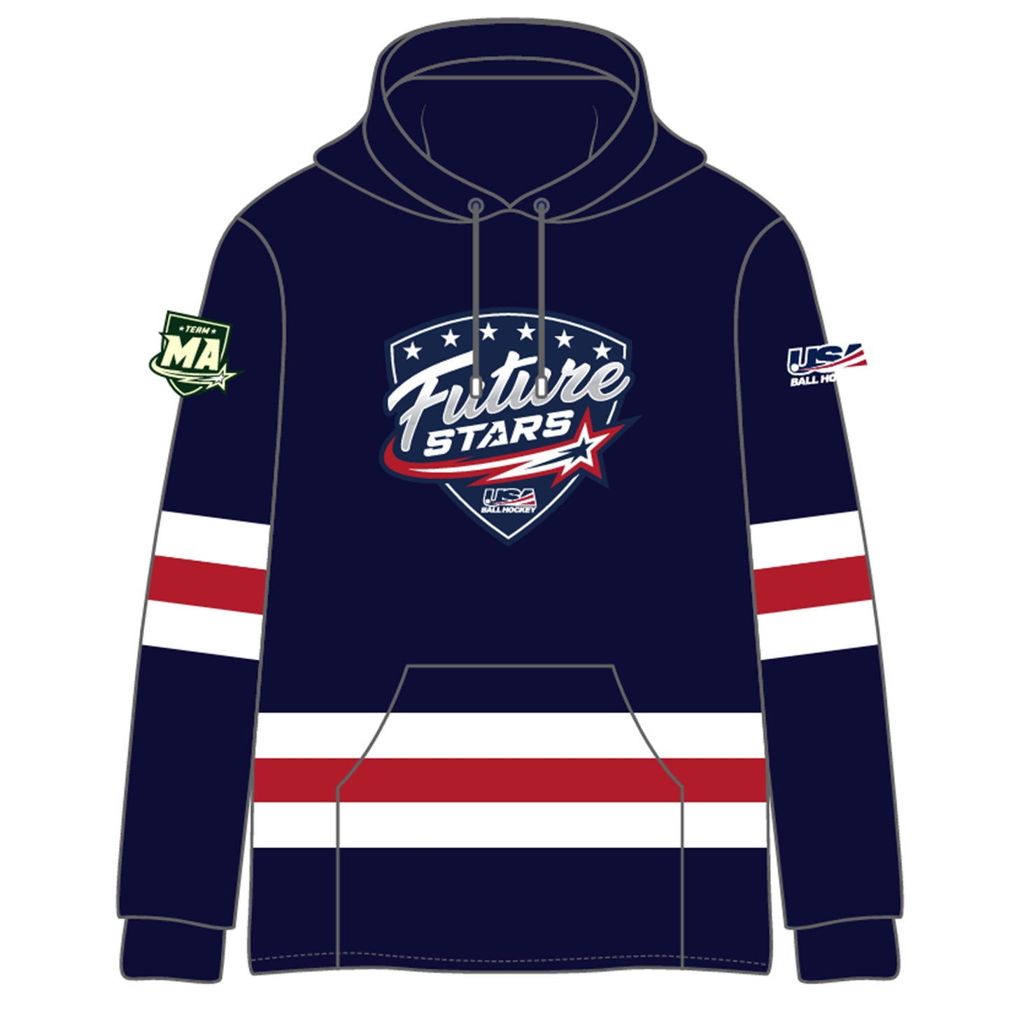 Future Stars Navy Hoodie -MA Emblem