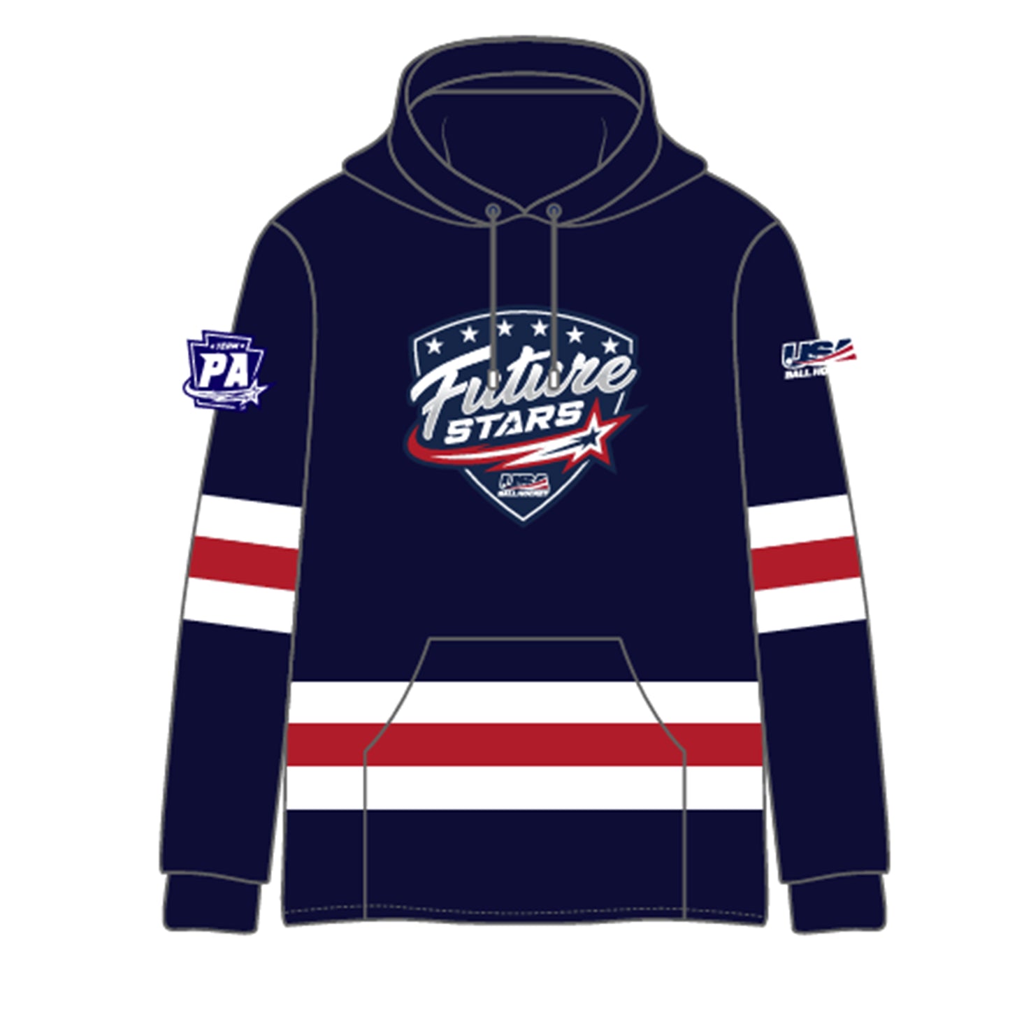 Future Stars Navy Hoodie -PA Emblem
