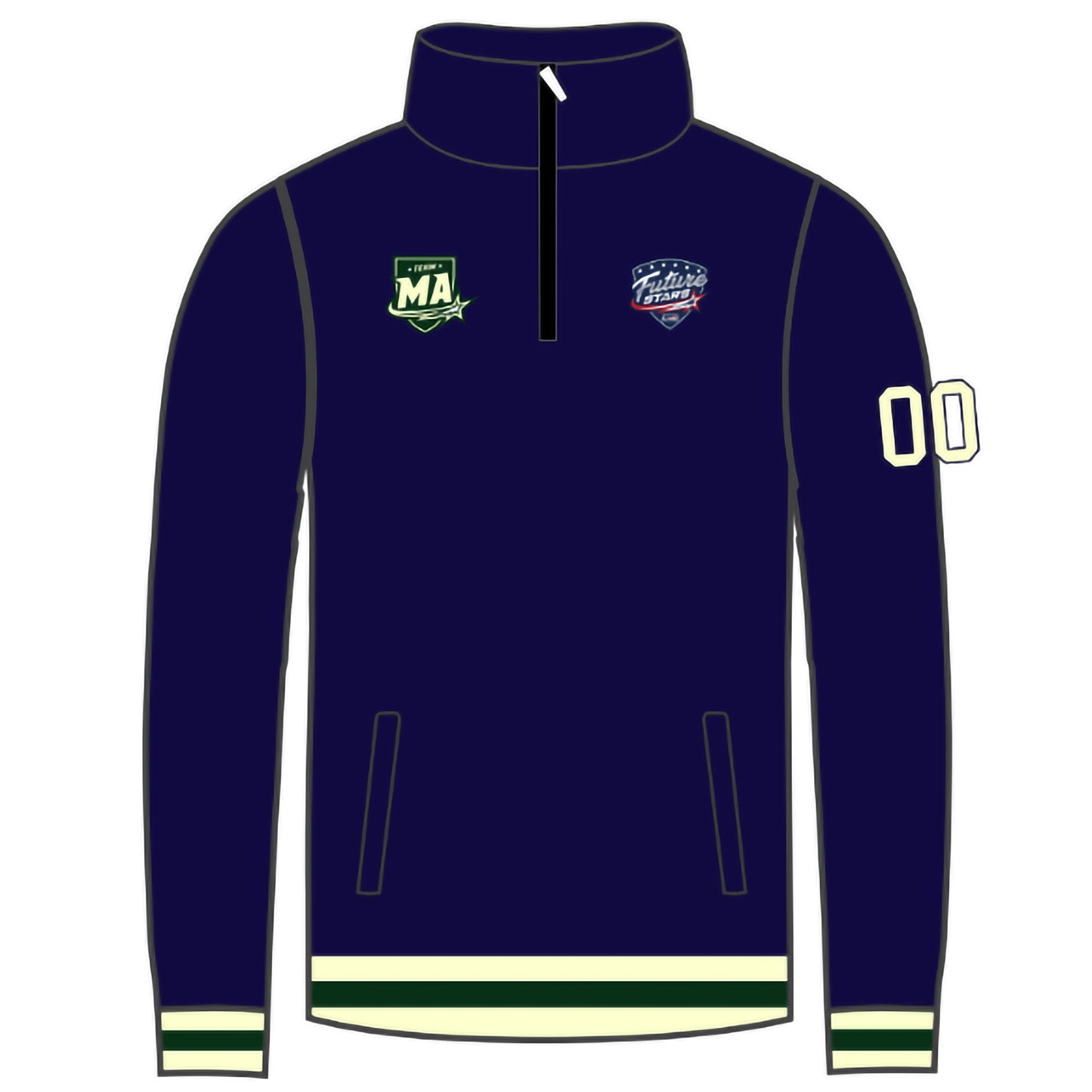 Future Stars Customizable 1/4 Zip Pullover - MA Emblem (3 color options)