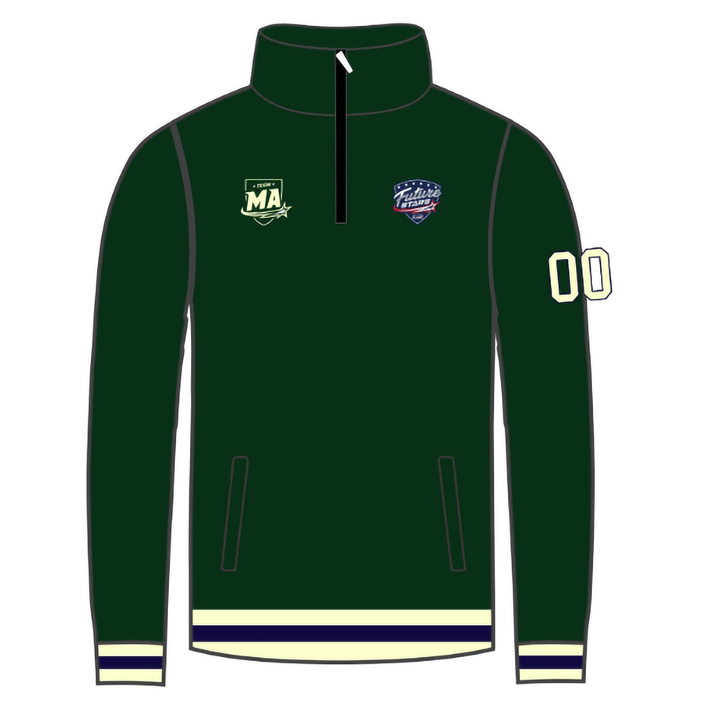 Future Stars Customizable 1/4 Zip Pullover - MA Emblem (3 color options)