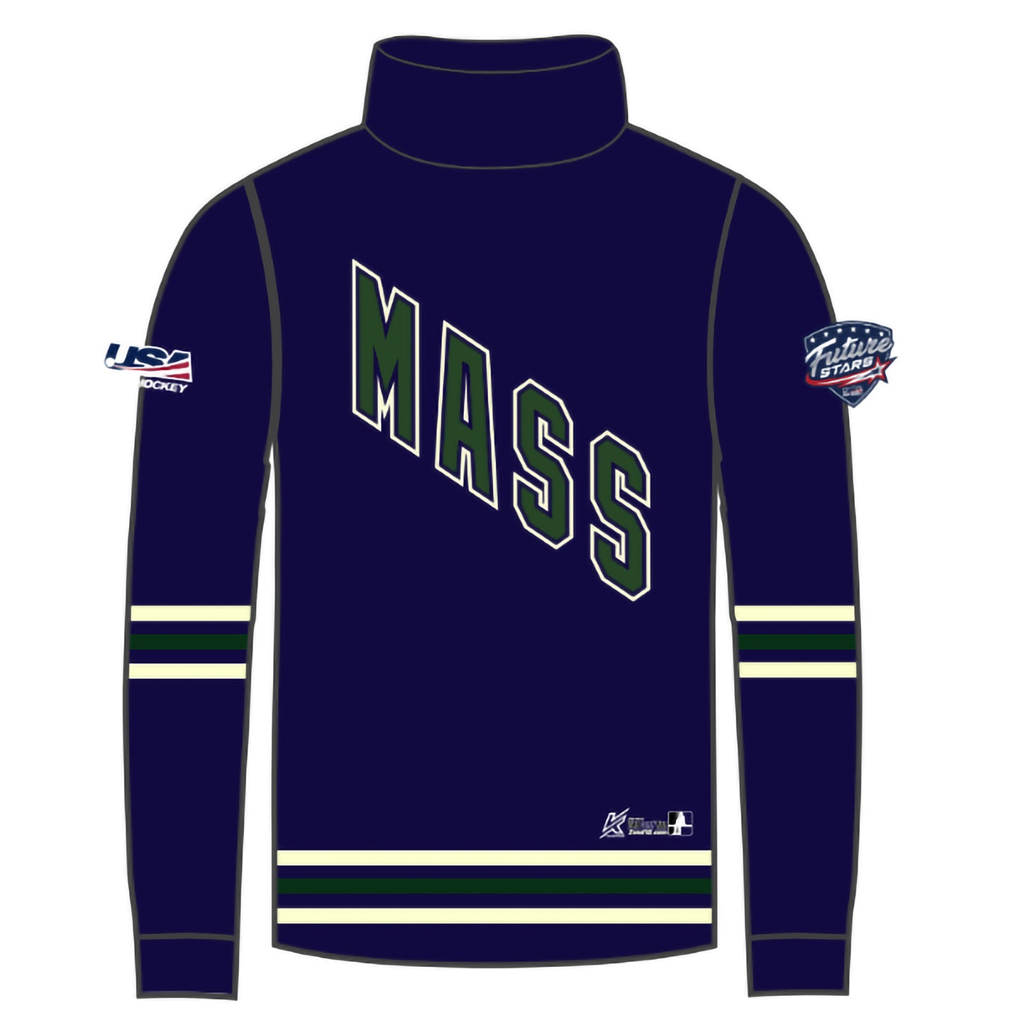 MA Future Stars 1/4 Zip Pullover (Team Emblem Front)