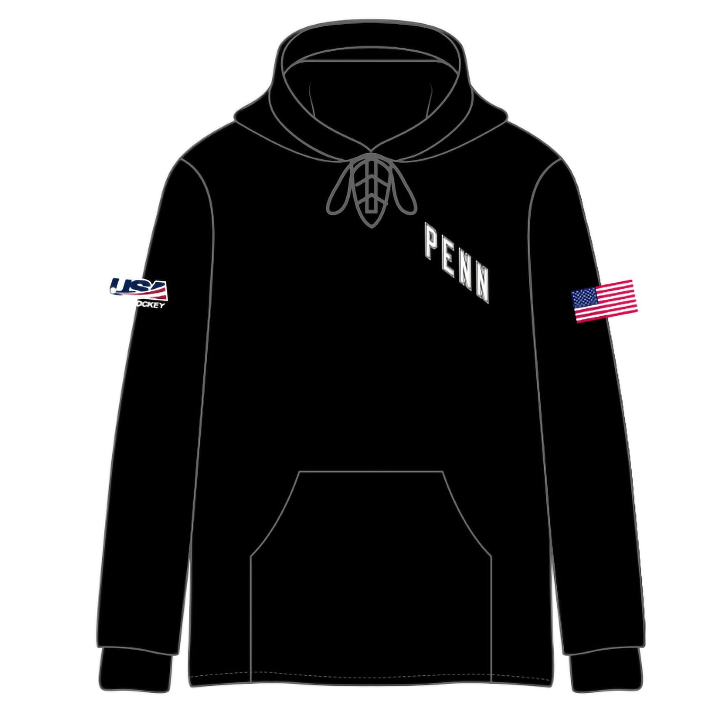PA FS Team Text Stitched Hoodies (4 color options)