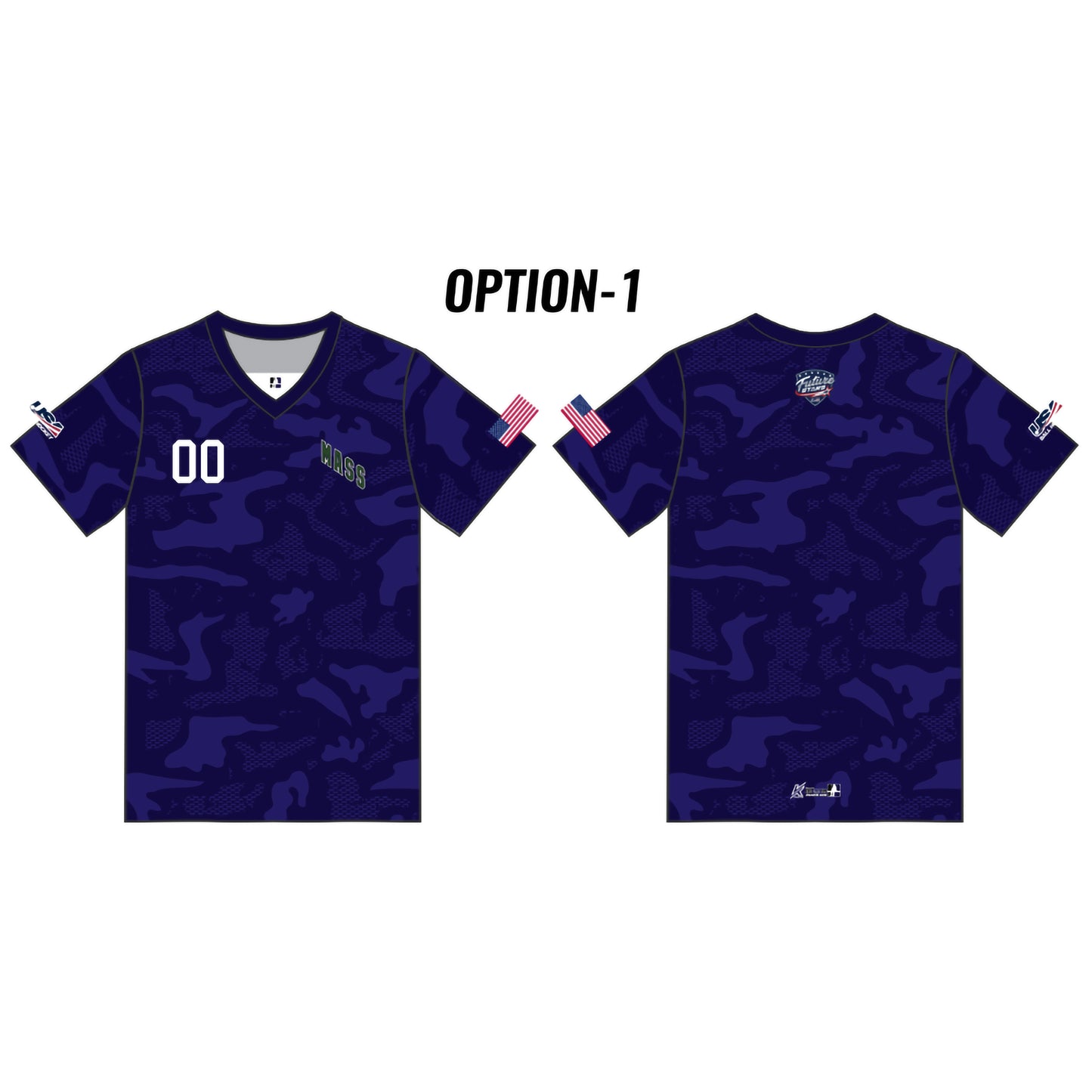 Mass Future Stars Customizable Blue Camo Short Sleeve (5 design options)