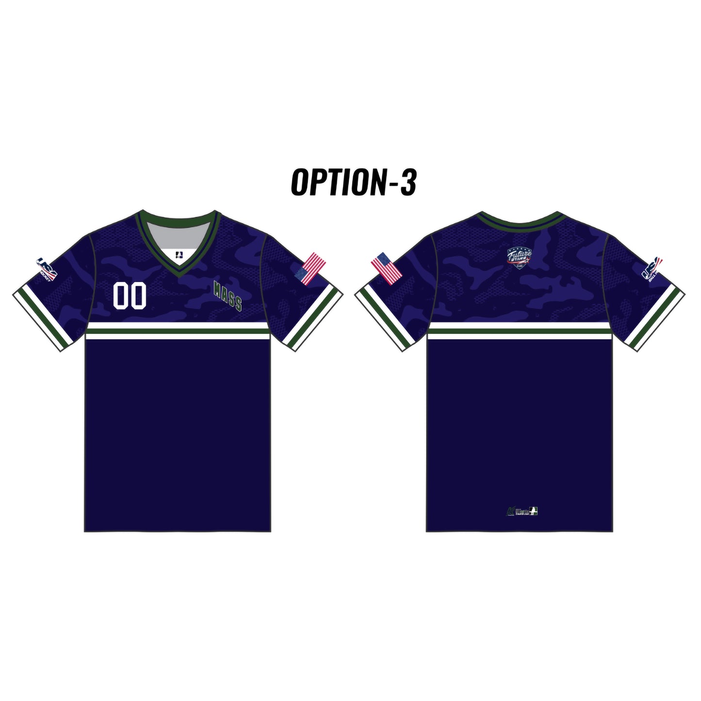 Mass Future Stars Customizable Blue Camo Short Sleeve (5 design options)