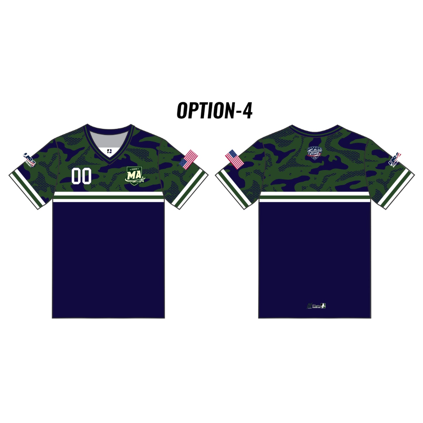 Mass Future Stars Customizable Blue Camo Short Sleeve (5 design options)