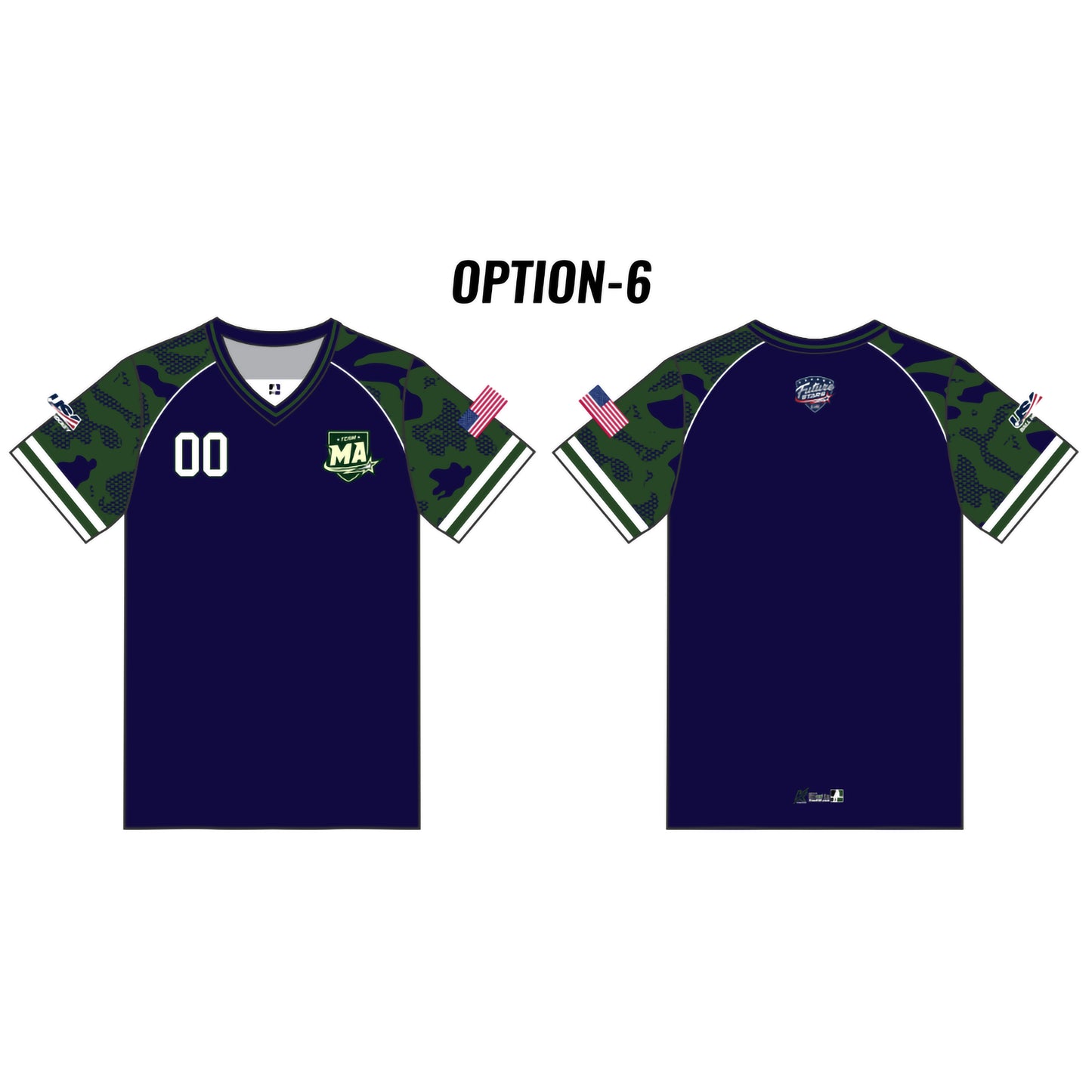 Mass Future Stars Customizable Blue Camo Short Sleeve (5 design options)