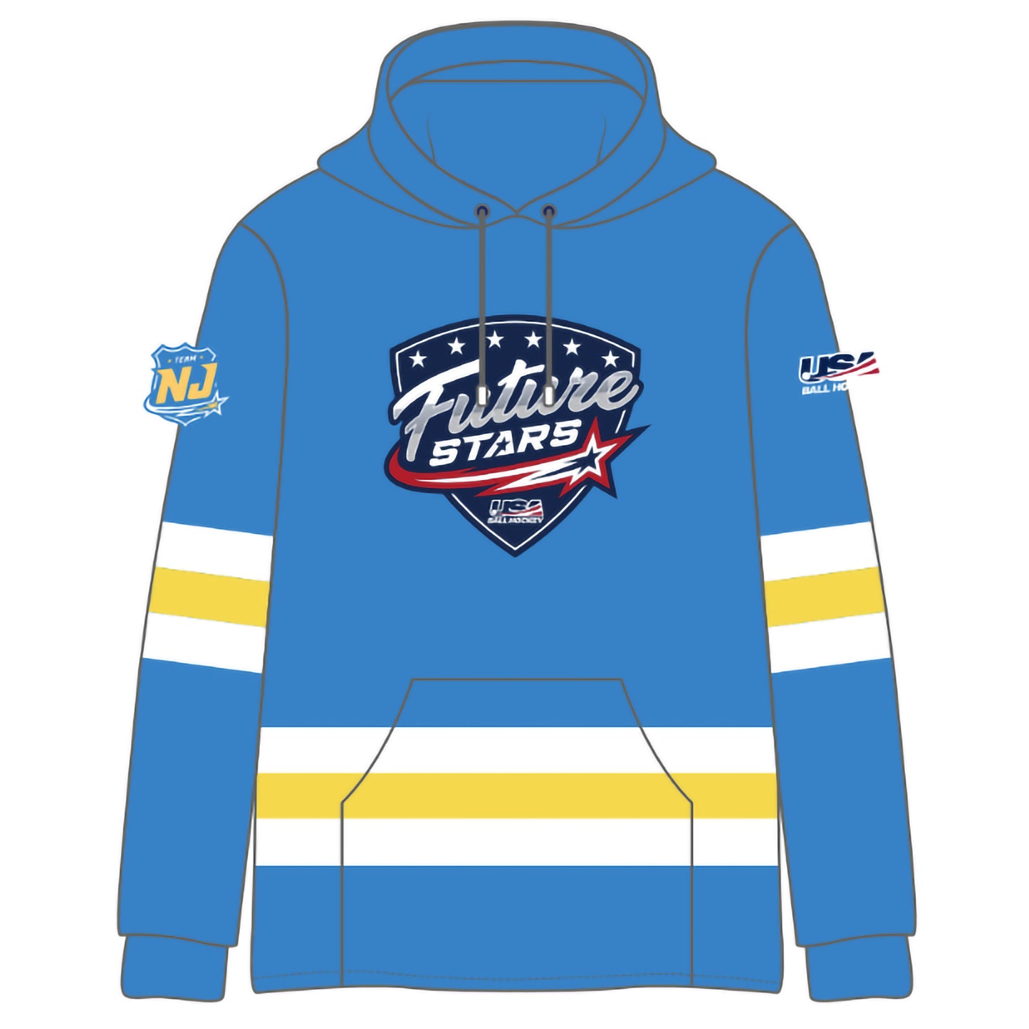 Future Stars Blue Hoodie (NJ Emblem on Sleeve)