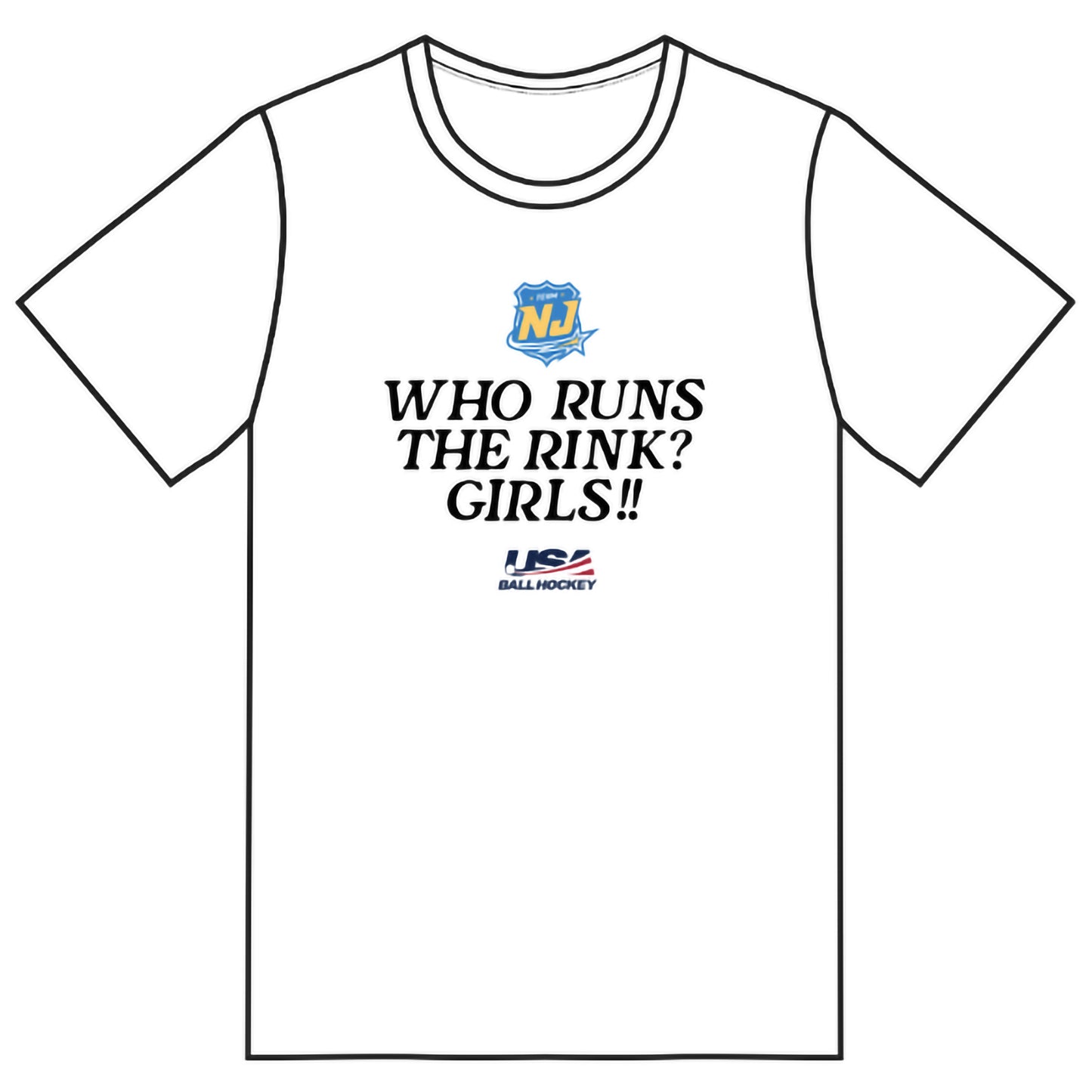 NJ Future Stars T Shirt - Who Runs the Rink? (4 colors)