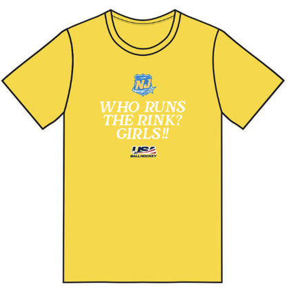 NJ Future Stars T Shirt - Who Runs the Rink? (4 colors)