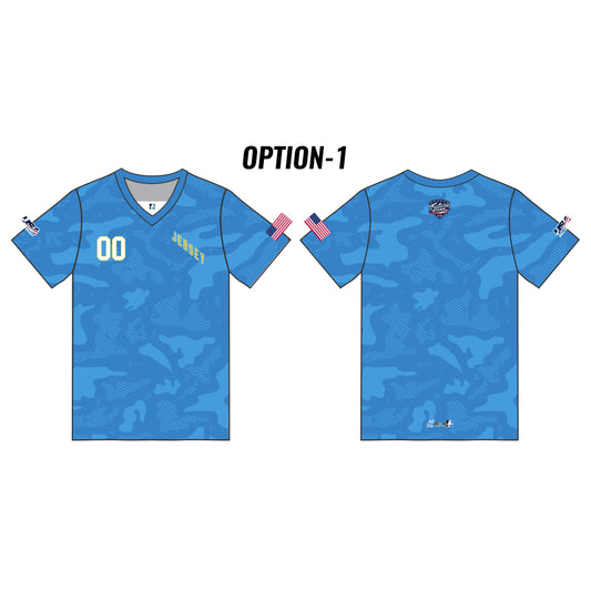 NJ Future Stars Customizable Blue Camo Short Sleeve (5 styles)