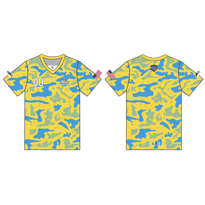 NJ Future Stars Customizable Yellow Camo Short Sleeve