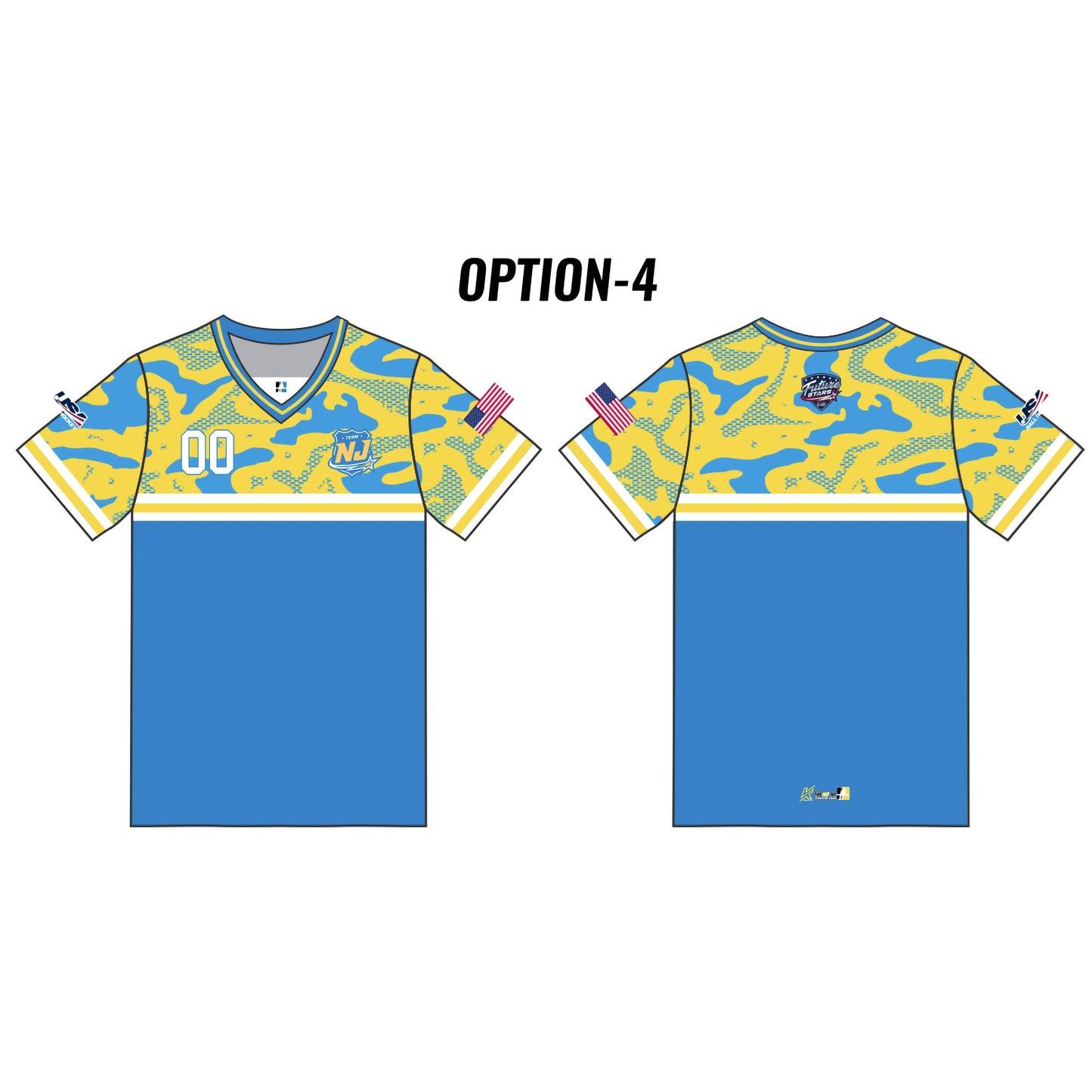 NJ Future Stars Customizable Blue Camo Short Sleeve (5 styles)
