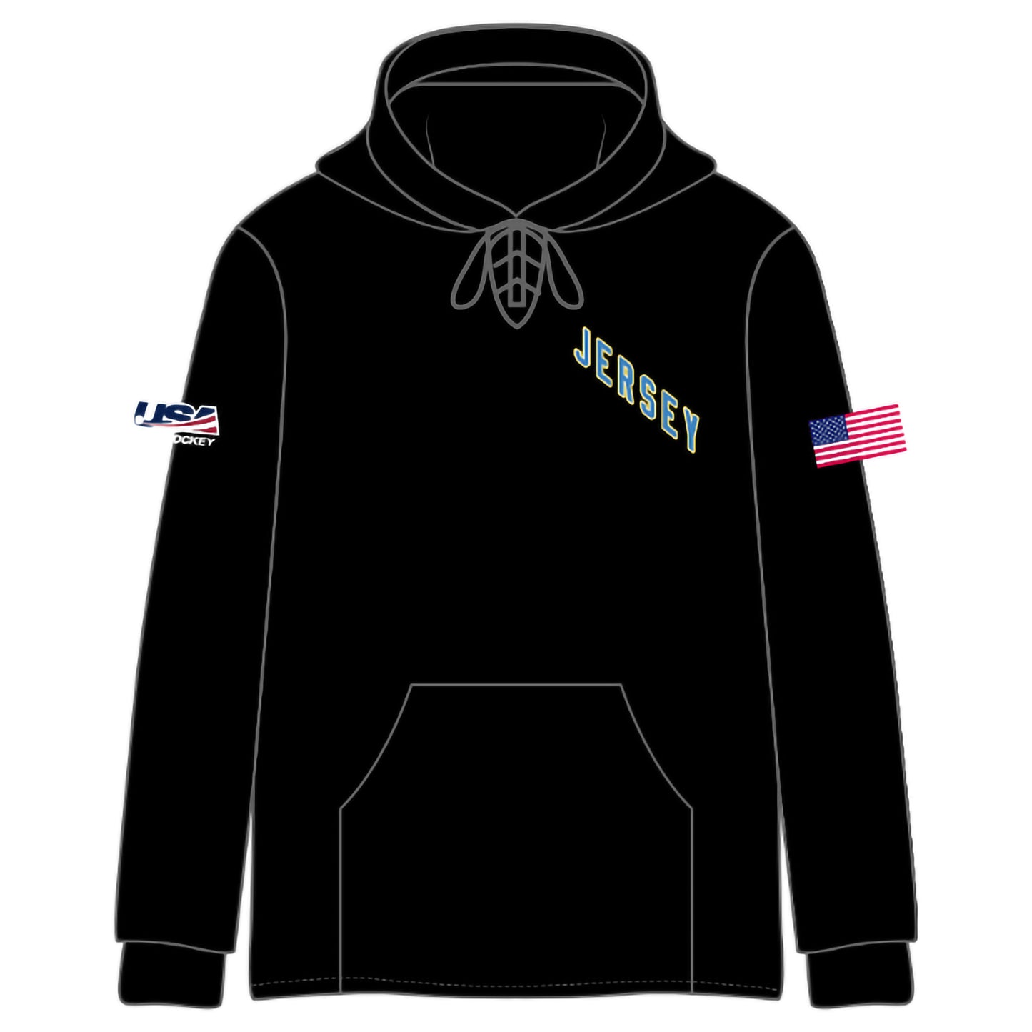 NJ FS Team Text Stitched Hoodies (4 color options)