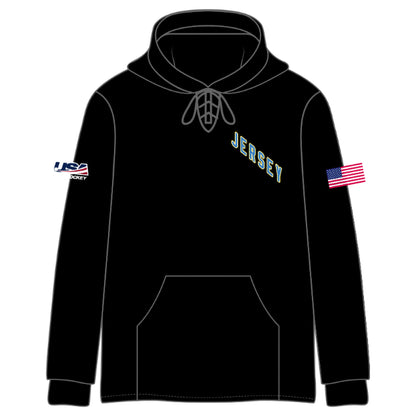 NJ FS Team Text Stitched Hoodies (4 color options)