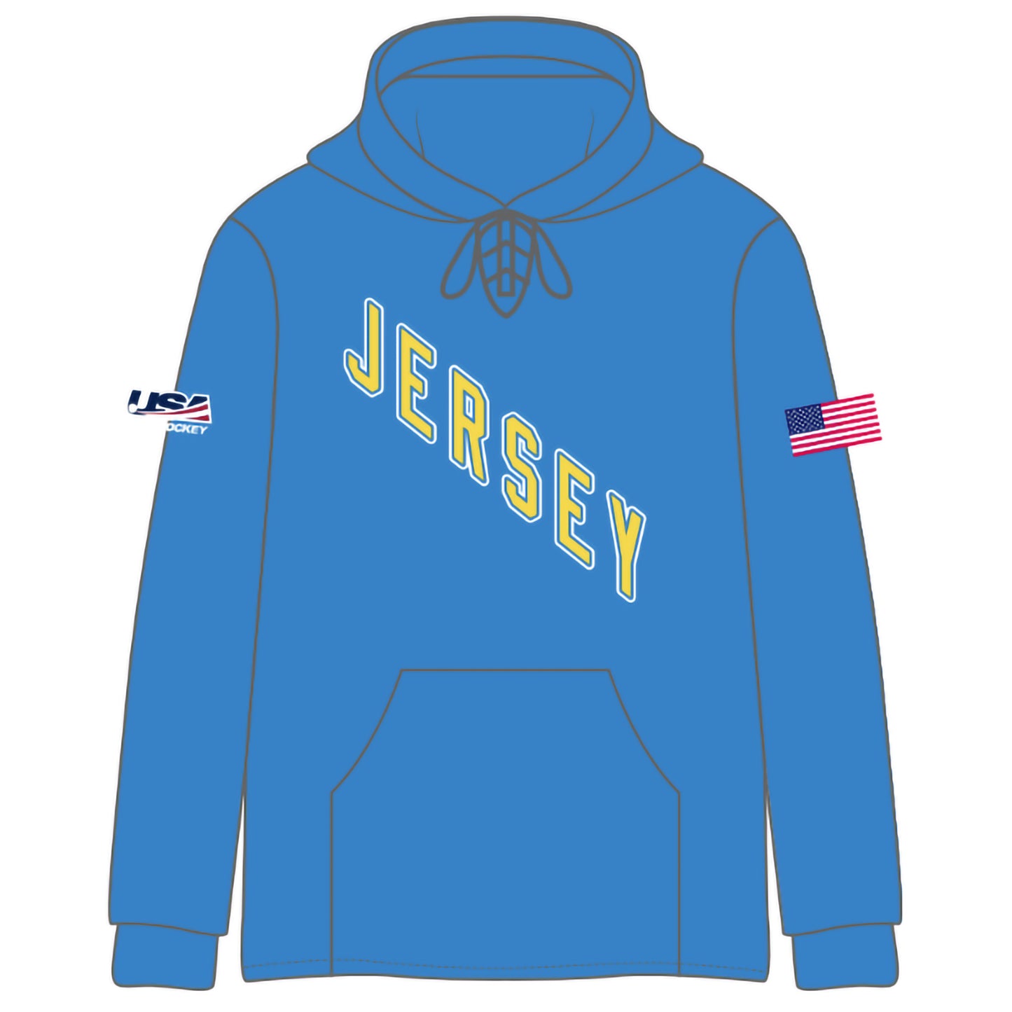 NJ FS Team Text Stitched Hoodies (4 color options)