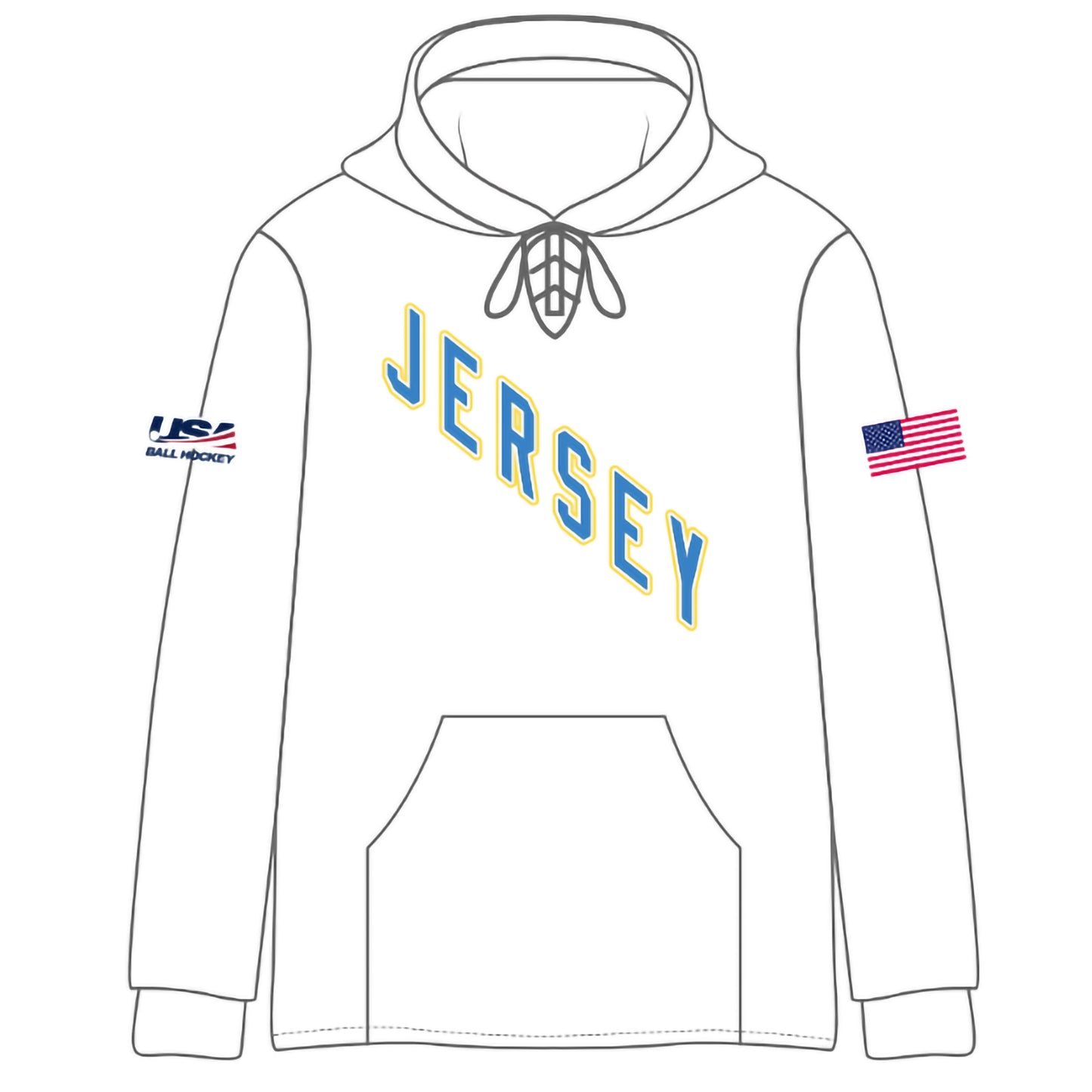 NJ FS Team Text Stitched Hoodies (4 color options)