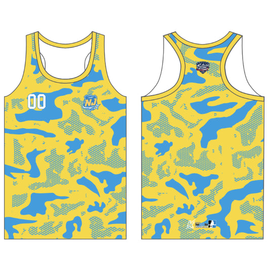 NJ Future Stars Customizable Yellow Camo Tank Top