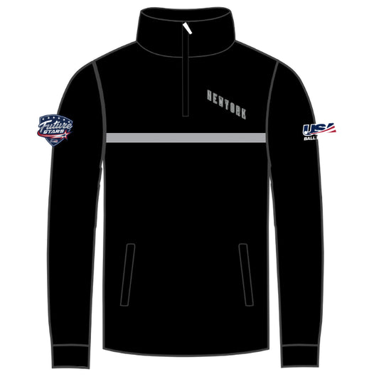 NY Future Stars 1/4 Zip Pullover (Block Text Front)