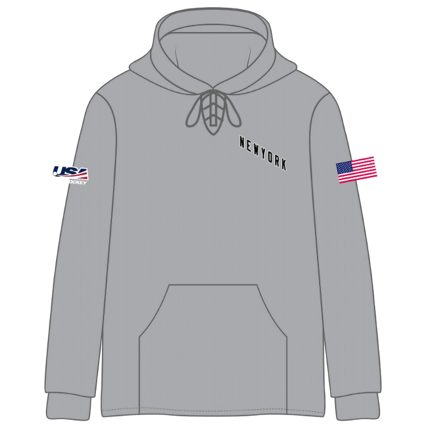 NY FS Team Text Stitched Hoodies (2 color options)