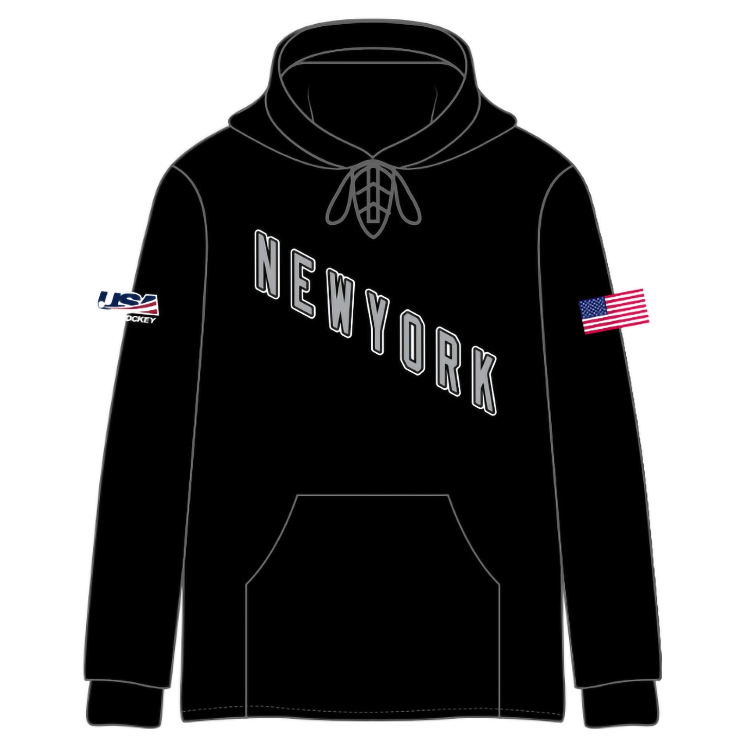 NY FS Team Text Stitched Hoodies (2 color options)