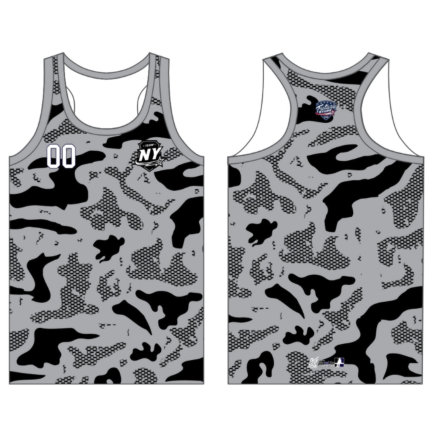 NY Future Stars Customizable Gray Camo Tank Top