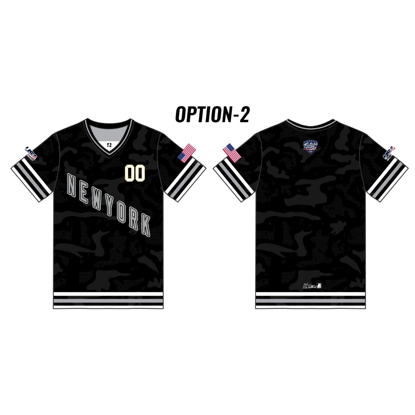 NY FS Customizable Black Camo Short Sleeve (6 design options)