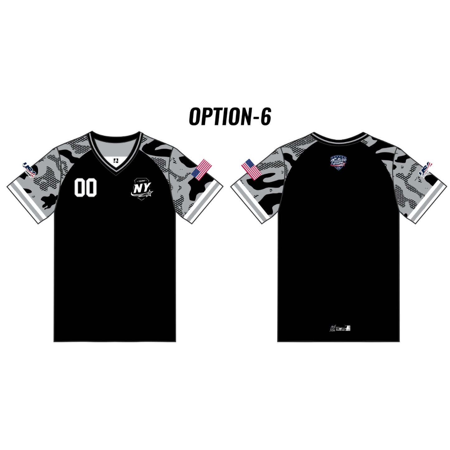 NY FS Customizable Black Camo Short Sleeve (6 design options)