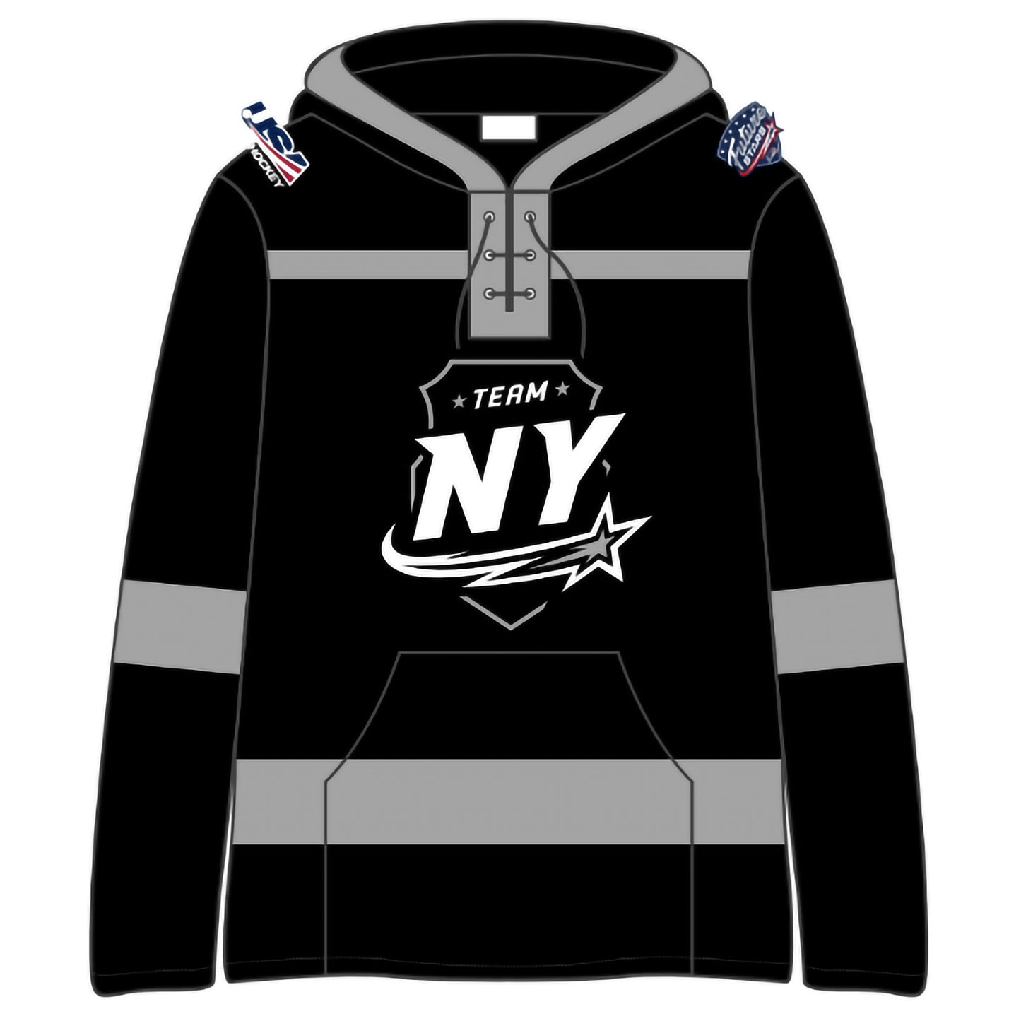 NY Future Stars Laced Hockey Hoodie (2 color options)