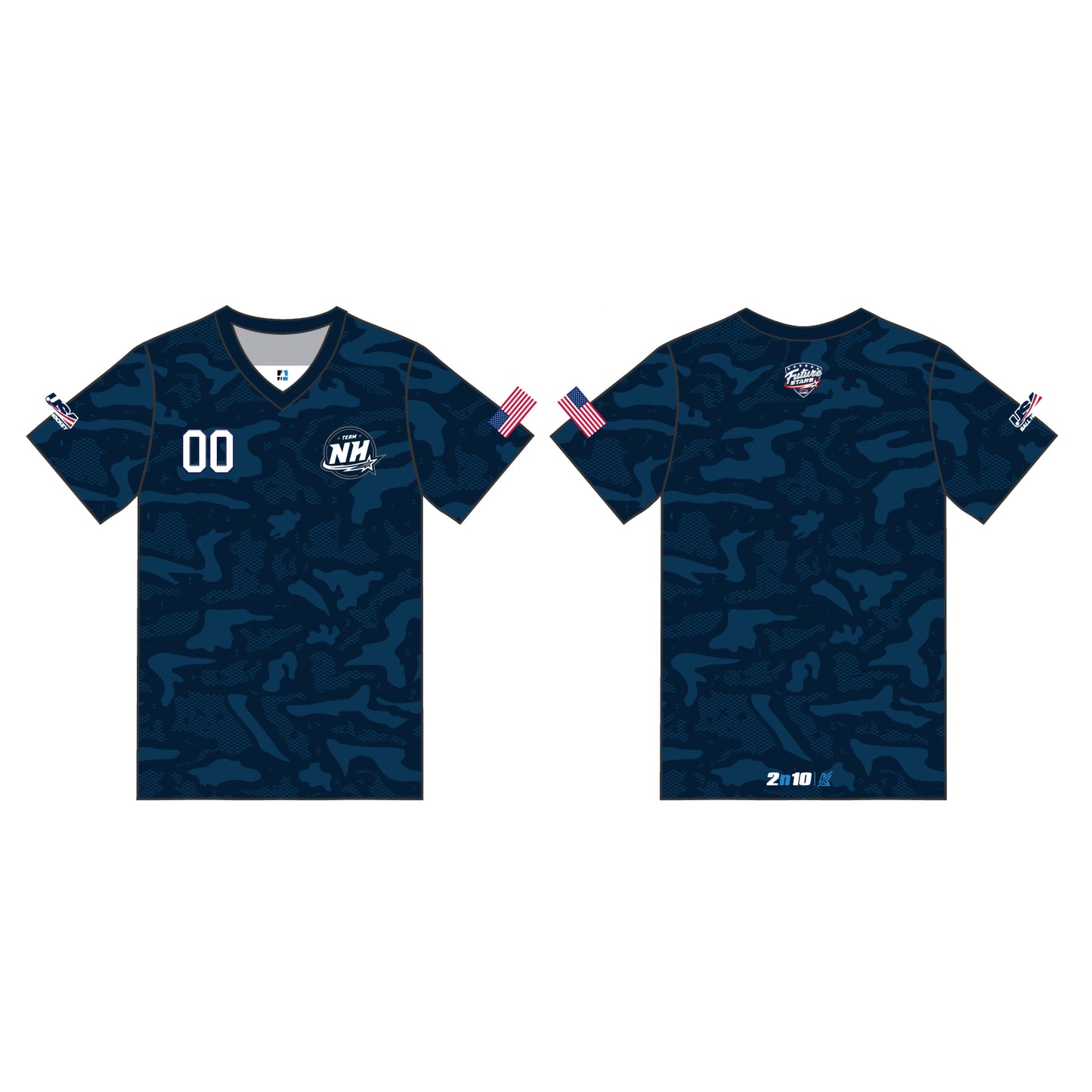 NH Future Stars Customizable Navy Camo Short Sleeve