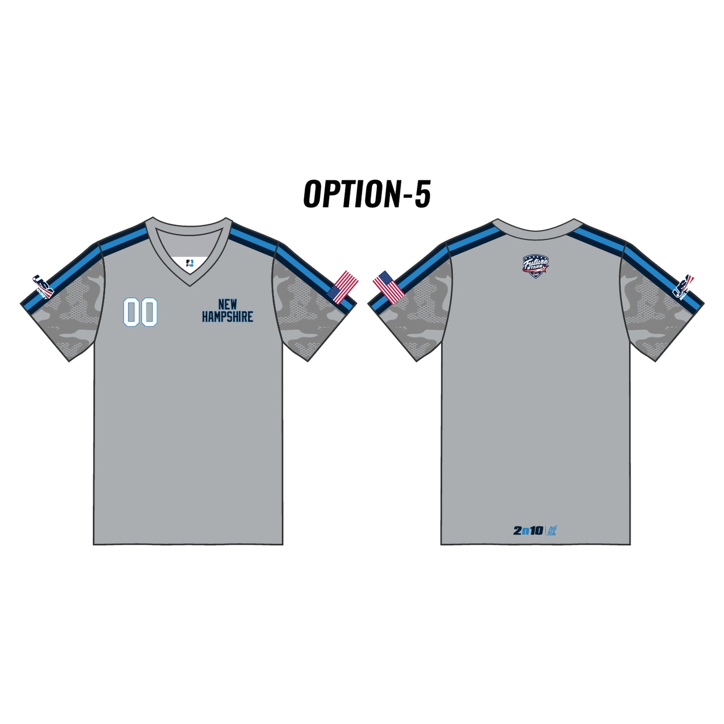 NH Future Stars Customizable Gray Camo Short Sleeve (6 styles)
