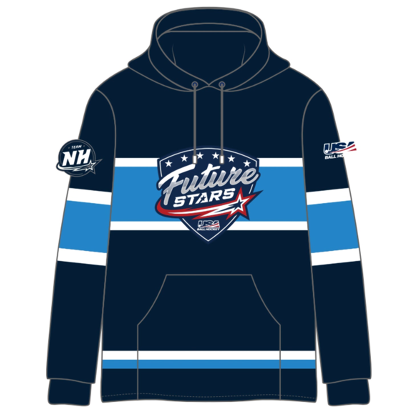 Future Stars Blue Hoodie (NH Emblem on Sleeve)