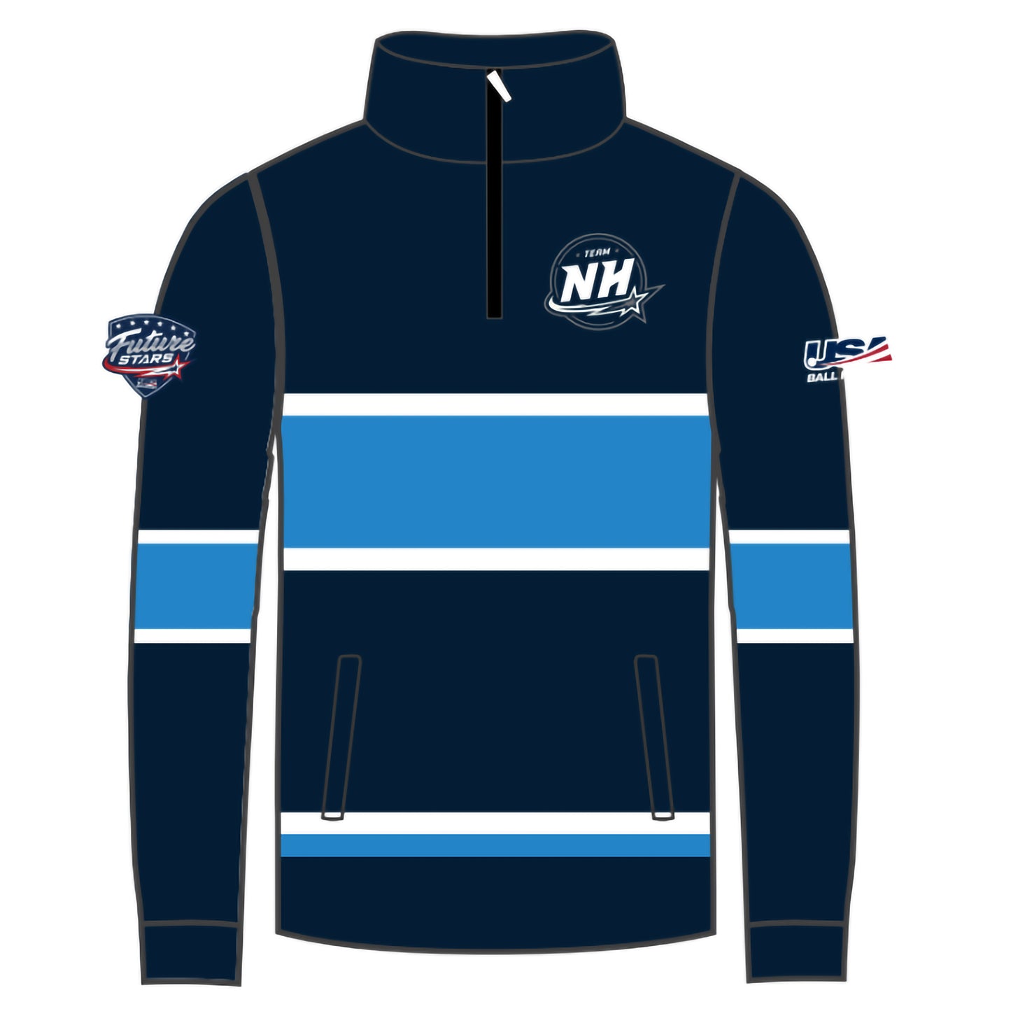NH Future Stars 1/4 Zip Pullover (Team Emblem Front)
