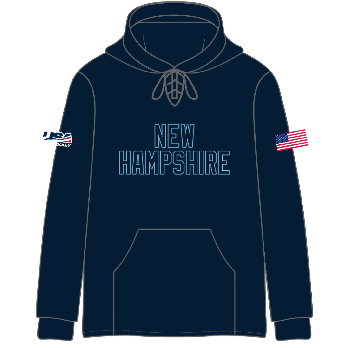 NH FS Team Text Stitched Hoodies (4 color options)