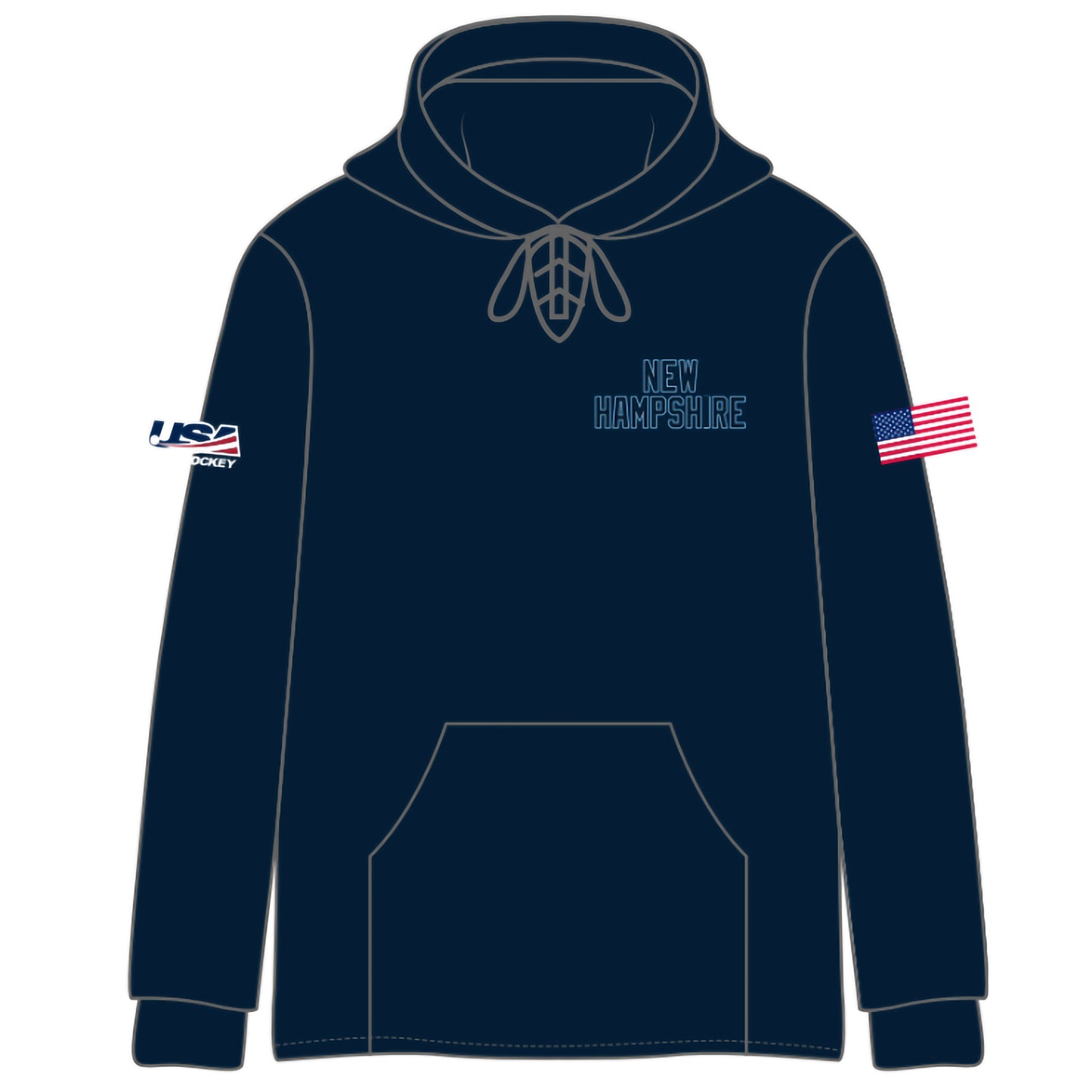 NH FS Team Text Stitched Hoodies (4 color options)