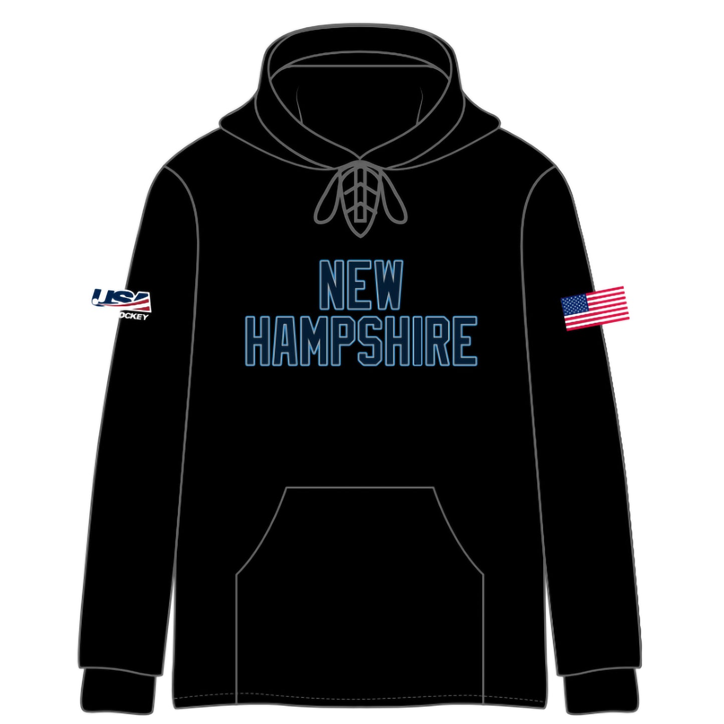 NH FS Team Text Stitched Hoodies (4 color options)