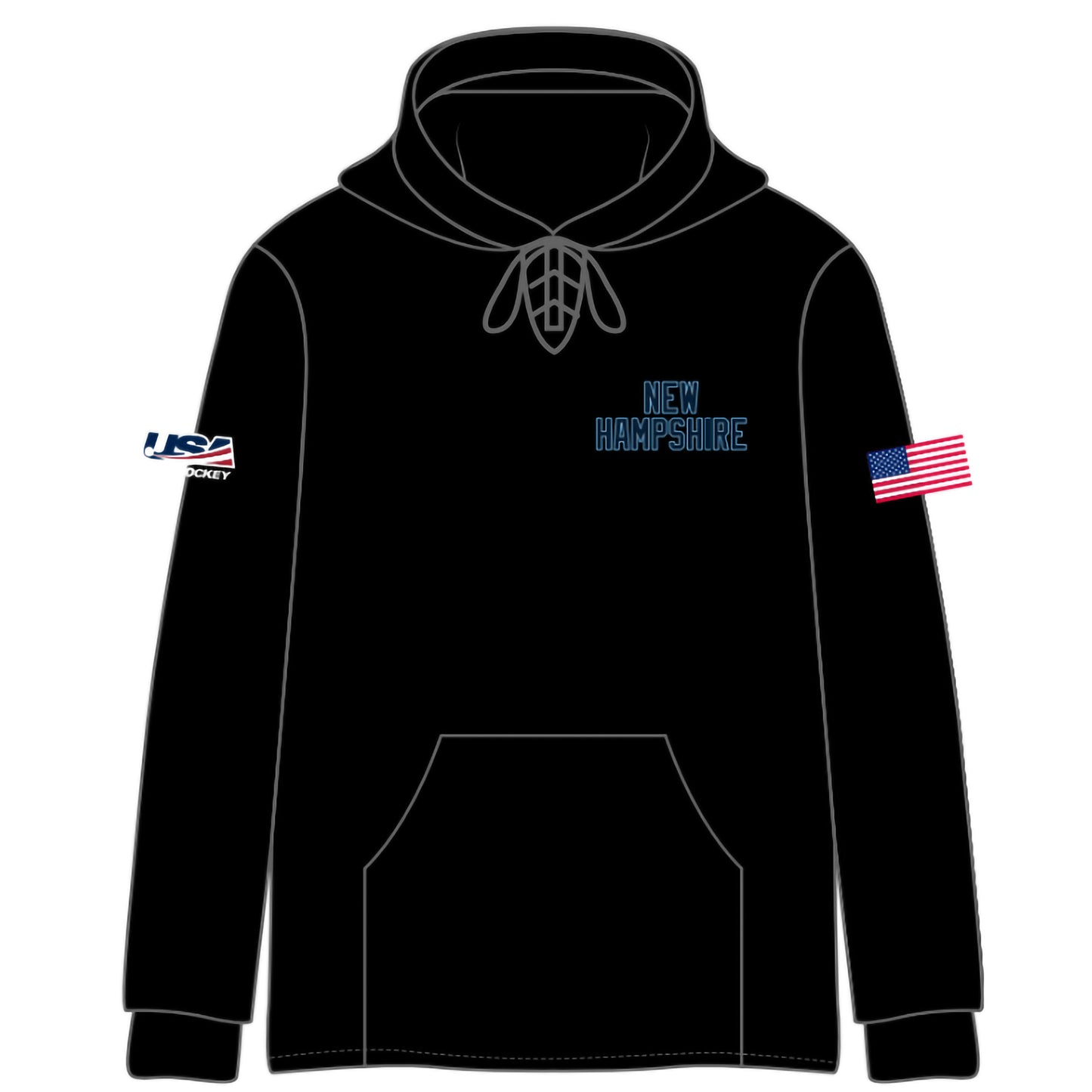 NH FS Team Text Stitched Hoodies (4 color options)